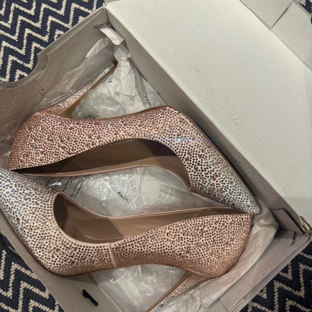 Aldo Cream and Tan Stiletto Heels